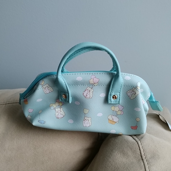 Sanrio MaruMofuBiyori balloon print pouch with handles - Picture 2 of 3